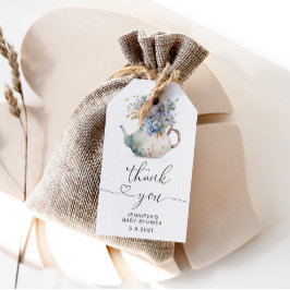 Etiqueta Para Presente Conjunto de bule Hortênsias Azuis baby shower agra