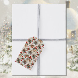 Etiqueta Para Presente Conjunto de Papais noeis de Algodão do País de Aqu