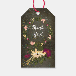 Etiqueta Para Presente Constelação de Estrelas Prateadas Douradas de Pain