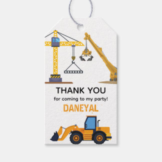 Etiqueta Para Presente Construção Moderna Festa de Aniversário Simples pa