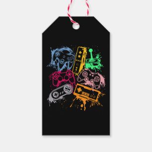 Etiqueta Para Presente Controles de Consoles de Videojogos Retro 80's 90'
