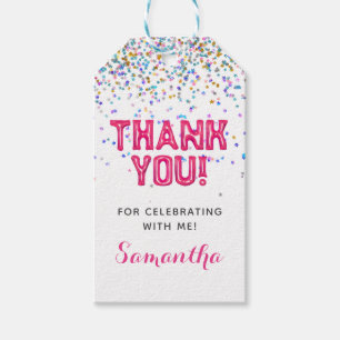 Etiqueta Para Presente Convite Confetti de Aniversário de Alta Cinco 5