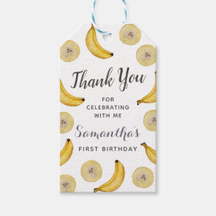 Etiqueta Para Presente Convite de Aniversário para Bananas de vamos