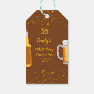 Etiqueta Para Presente Convite de aniversário surpresa da cerveja