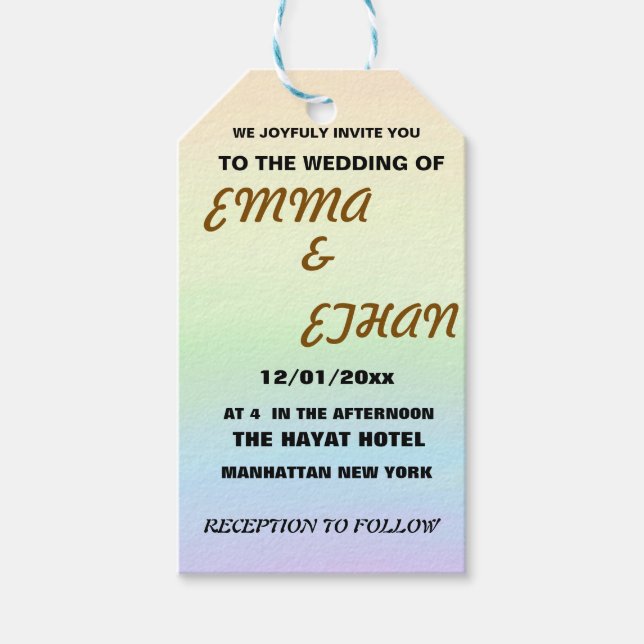 Etiqueta Para Presente Convite De Casamento (Frente)