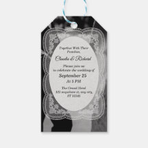 Convite de Casamento Preto e Branco Elegante