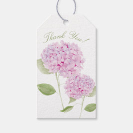 Etiqueta Para Presente Convite de Hidrangea Rosa Aquarela