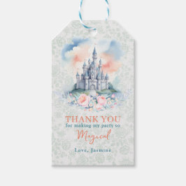 Etiqueta Para Presente Convite para o Castelo da Princesa Magia Floral