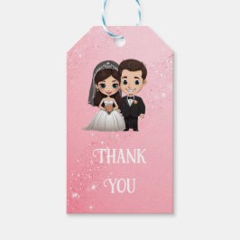 Etiqueta Para Presente Convites de Casamento Rosa com Sparkles Diamond