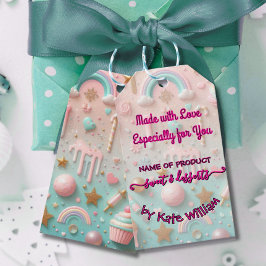 Etiqueta Para Presente Cookie e empacotamento de deserto com gota de Past