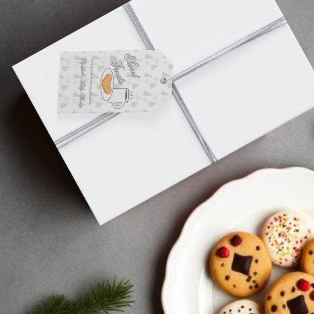 Etiqueta Para Presente Cookies & Cocoa Baby Shower (Criador carregado)