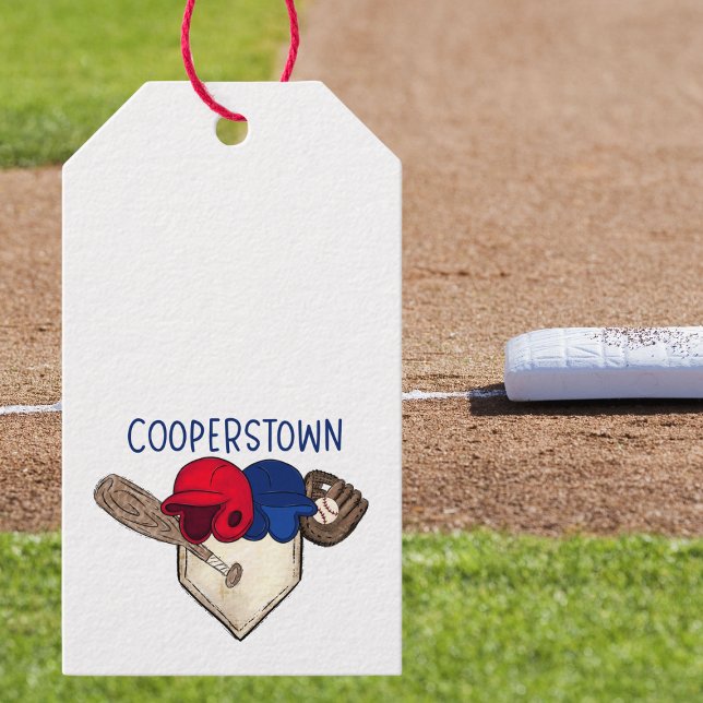 Etiqueta Para Presente Cooperstown Baseball (Criador carregado)