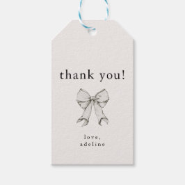 Etiqueta Para Presente Coquette Bow Graduation Announcement Thank You