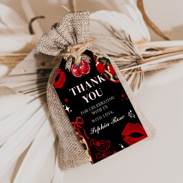 Etiqueta Para Presente Coquette Cherry Cheetah Birthday Gift Tags