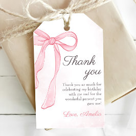 Etiqueta Para Presente Coquette Watercolor Pink - Arco Cinto-Rosa - Anive
