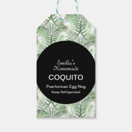 Etiqueta Para Presente Coquito De Recipiente De Coco De Ovo Nog Palm