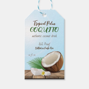 Etiqueta Para Presente Coquito Tropical