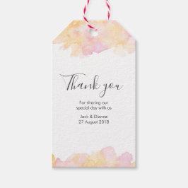 Etiqueta Para Presente Cor d'água rosa personalizada Obrigado Marcas Favo