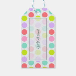 Etiqueta Para Presente Cor Pastel Colorida, Elegante Personalizada Melhor