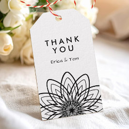 Etiqueta Para Presente Cor personalizada floral retrorminimalista