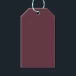 Etiqueta Para Presente Cor Sólida da Borgonha<br><div class="desc">Cor Sólida Burgundia. Cor Moderna.</div>