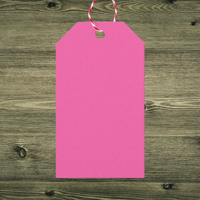 Etiqueta Para Presente Cor Sólida Rosa Quente (Criador carregado)