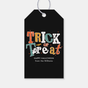 Etiqueta Para Presente Cor Trick Or Treat Halloween Editável
