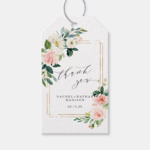 Etiqueta Para Presente Cora o obrigado Dourado do casamento do quadro da