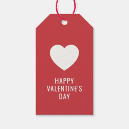 Etiqueta Para Presente Coração Branco do Feliz dia de os namorados Elegan