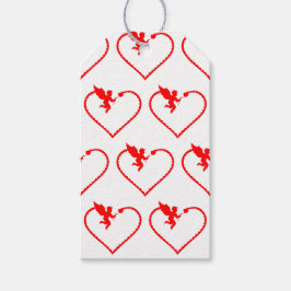 Etiqueta Para Presente Coração com presente cupido para você