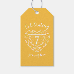 Etiqueta Para Presente Coração de aniversário de casamento do 7 de App