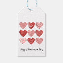 Coração vermelho e branco simples