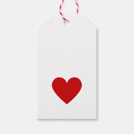 Etiqueta Para Presente Coração Vermelho Minimalista Moderno Simples Elega