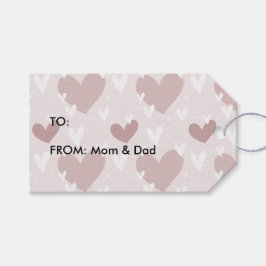 Etiqueta Para Presente Corações