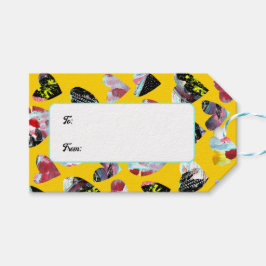 Etiqueta Para Presente Corações de Colagem Personalizados