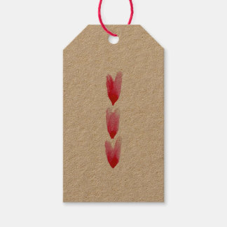 Etiqueta Para Presente Corações Pintados na Kraft Tag (conjunto de 10)