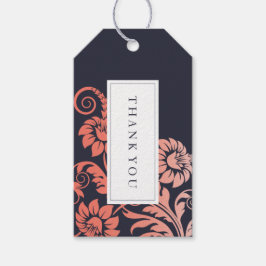 Etiqueta Para Presente Coral e Blue Weding Favor Presente Tag