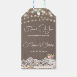 Etiqueta Para Presente Corda Russa Light Mason Jar Obrigado Casamento