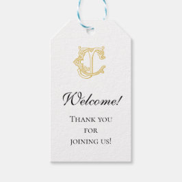 Etiqueta Para Presente CORES EDITÁVEIS CJ Monograma JC Logotipo Gift