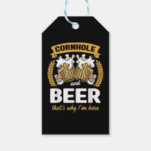 Etiqueta Para Presente Cornhole e Beer É por isso que estou aqui