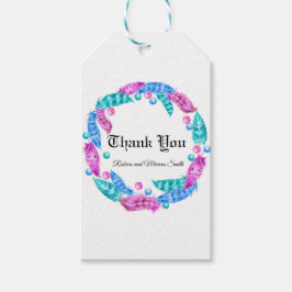 Etiqueta Para Presente Coroa boho fluorescente, elegância de cores vivas