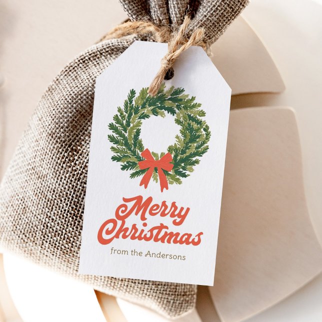 Etiqueta Para Presente Coroa de Natal (Criador carregado)