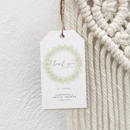 Etiqueta Para Presente Coroa de Respiração do Bebê Obrigado Chá de Noiva