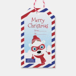 Etiqueta Para Presente Correio Aéreo de Natal com Etiqueta de Presente do