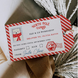 Etiqueta Para Presente Correio de Natal do Papai Noel Entrega do Polo Nor