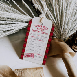 Etiqueta Para Presente Correio de Natal do Papai Noel Entrega do Polo Nor