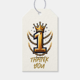 Etiqueta Para Presente Corrente de Cadeia de Coroa Dourada Drip 1 #1 Fest