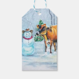 Etiqueta Para Presente Cowboy Snowman Natal