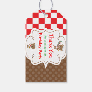Etiqueta Para Presente Cozinhar Chef Bears Obrigado Etiqueta do presente