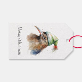 Etiqueta Para Presente Cozy Christmas Kiwi, costume